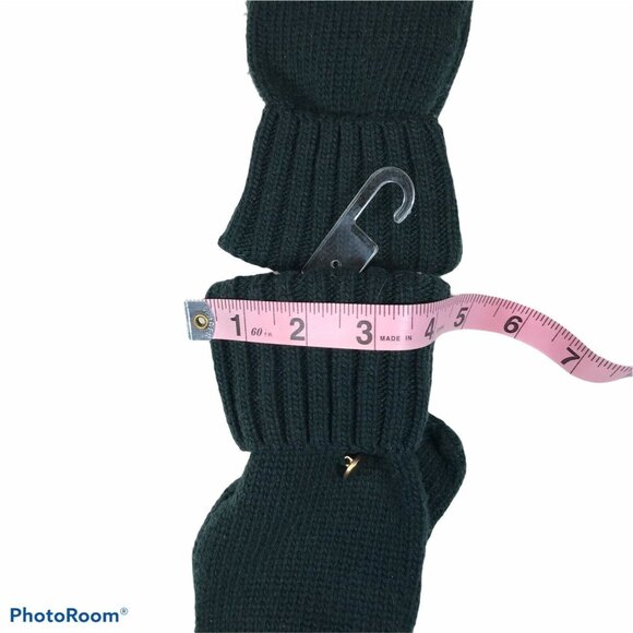 A New Day Womens One Size Mittens Convertible Fingerless Knit Green New - Picture 9 of 12